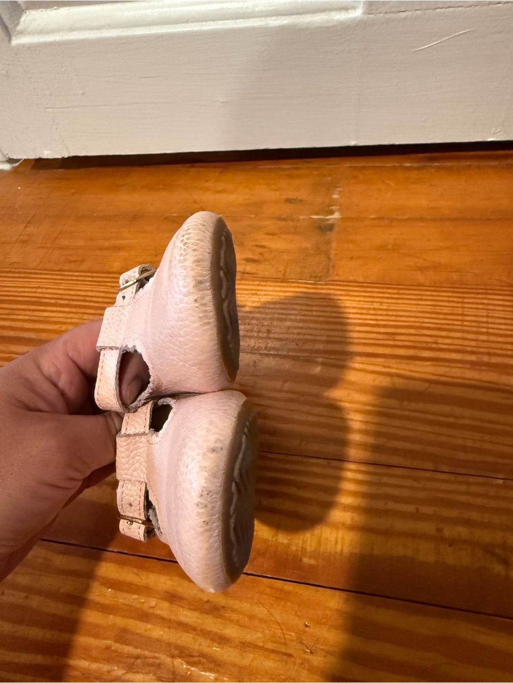 Little Lovebug Blush Pink soft toddler shoes - Picture 8 of 9